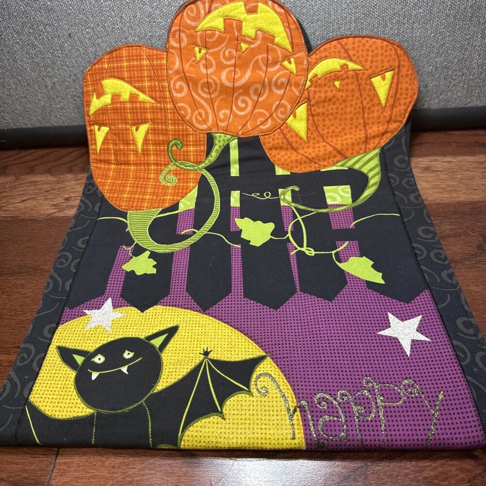 Happy Halloween 36" Table Runner Pumpkins